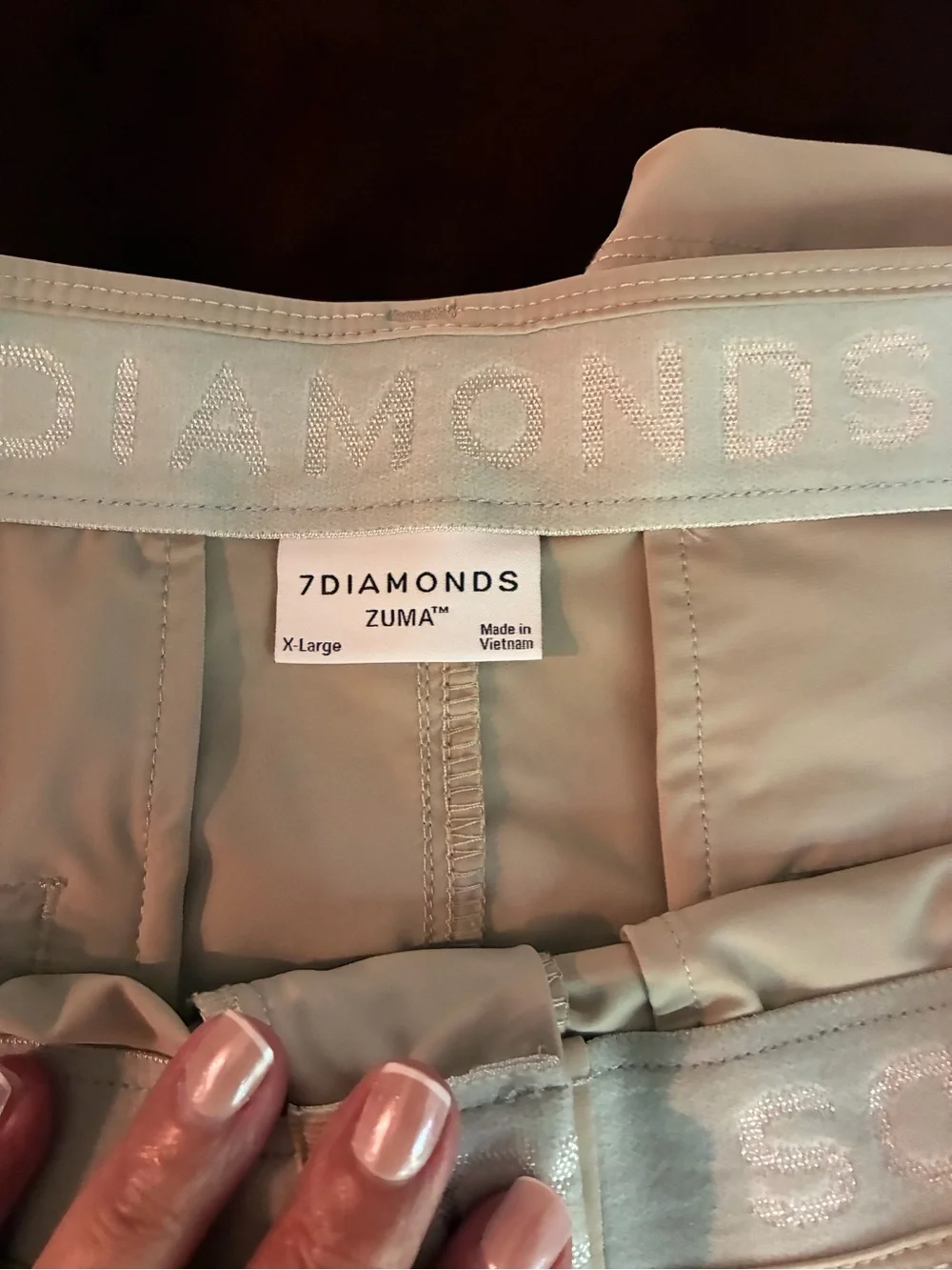 7 Diamonds Men’s Khaki/Cream Performance Shorts